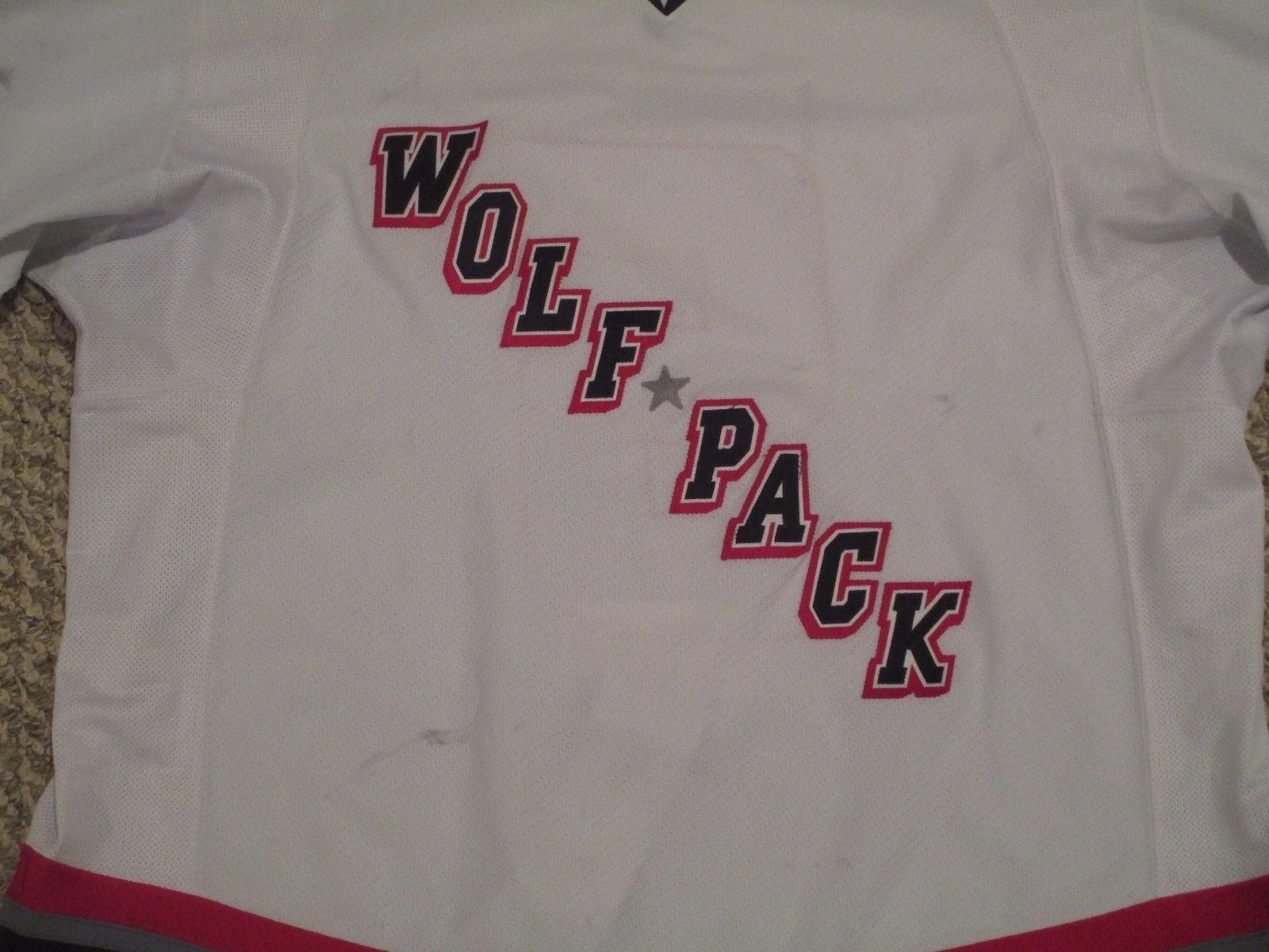 Hughes 2014-15 Hartford Wolf Pack Game Used Jersey HOME WHITE SIZE 56 STEINER