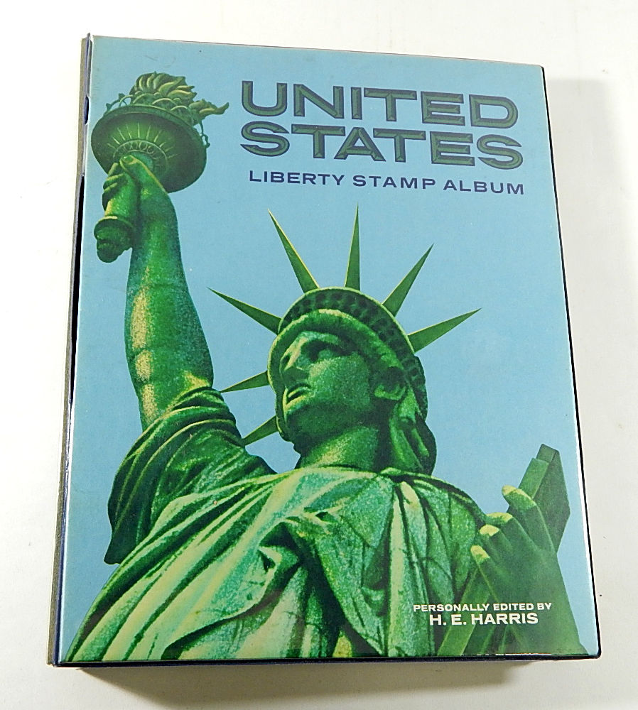 1973 Harris United States Liberty Stamp Album with (409) US Postage Stamps