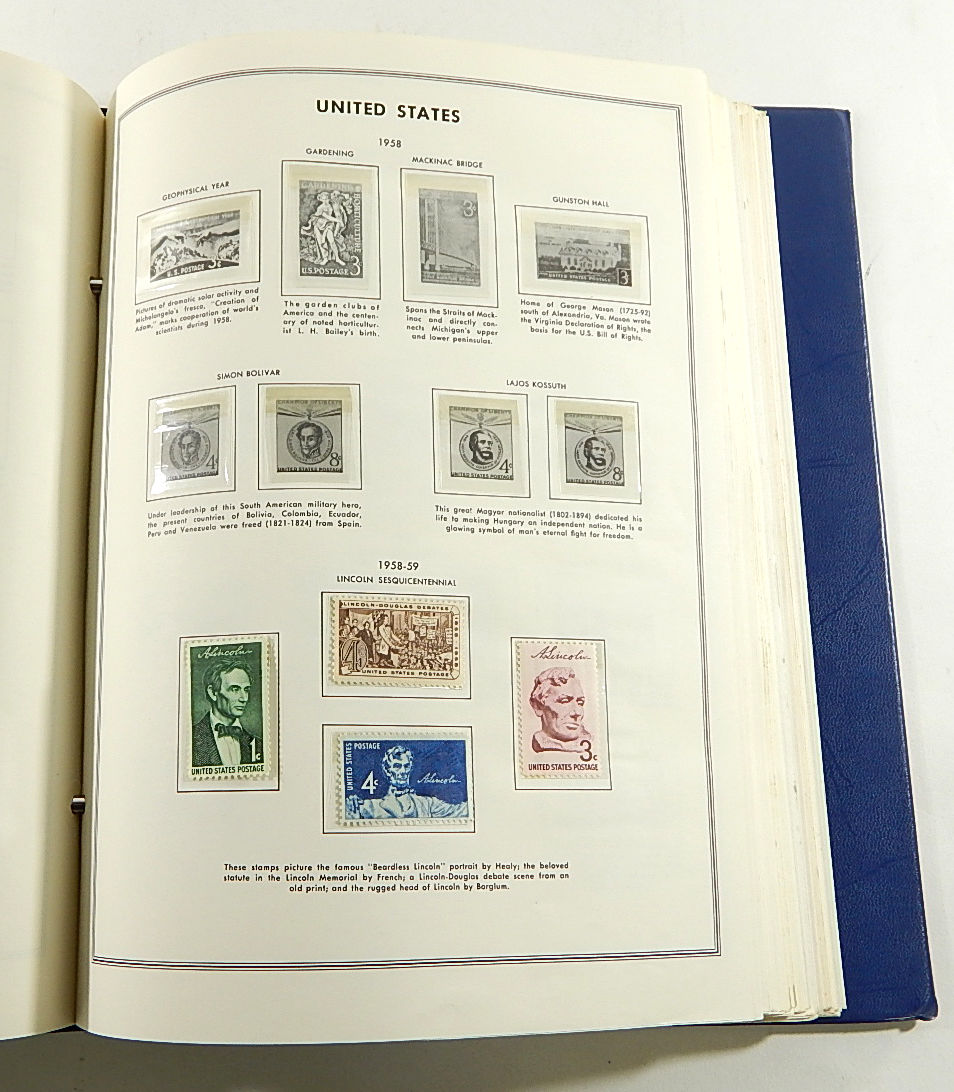 1973 Harris United States Liberty Stamp Album with (409) US Postage Stamps