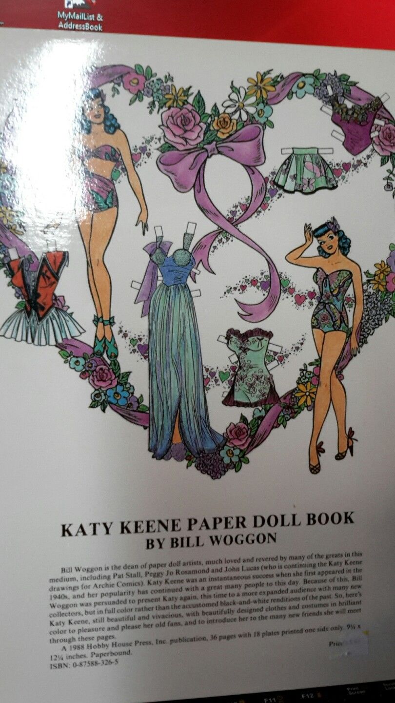 New Uncut Katy Keene Paper Doll Book 1940 1950 Two Original Dolls Bill Woggon