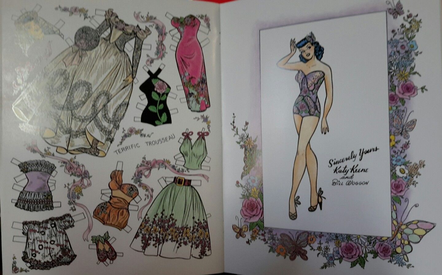 New Uncut Katy Keene Paper Doll Book 1940 1950 Two Original Dolls Bill Woggon