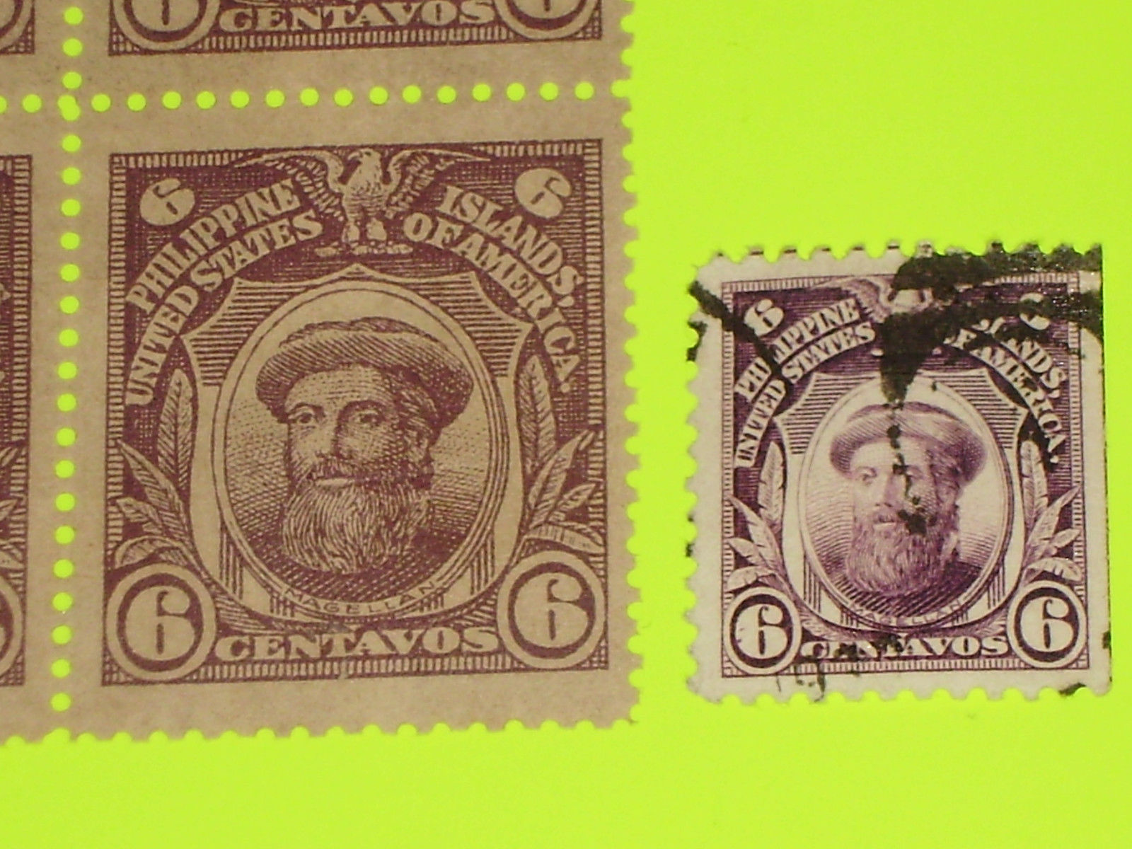 PHILIPPINES US STAMP ESSAY PROOF OF S/C # 292  BLOCK OF 4 YEAI