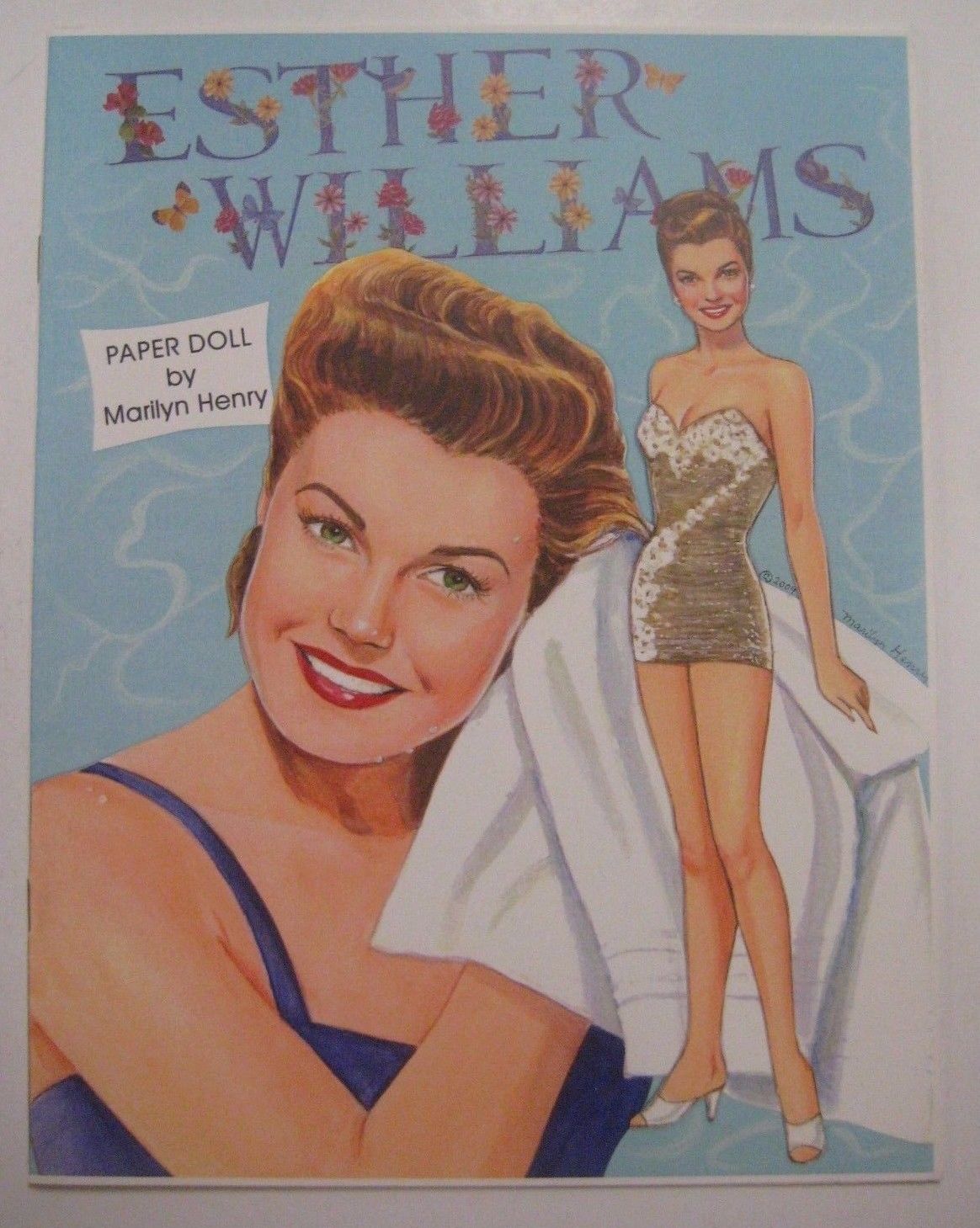 Movie Star ESTHER WILLIAMS Paper Dolls Book UNCUT 1950's Repro Marilyn Henry