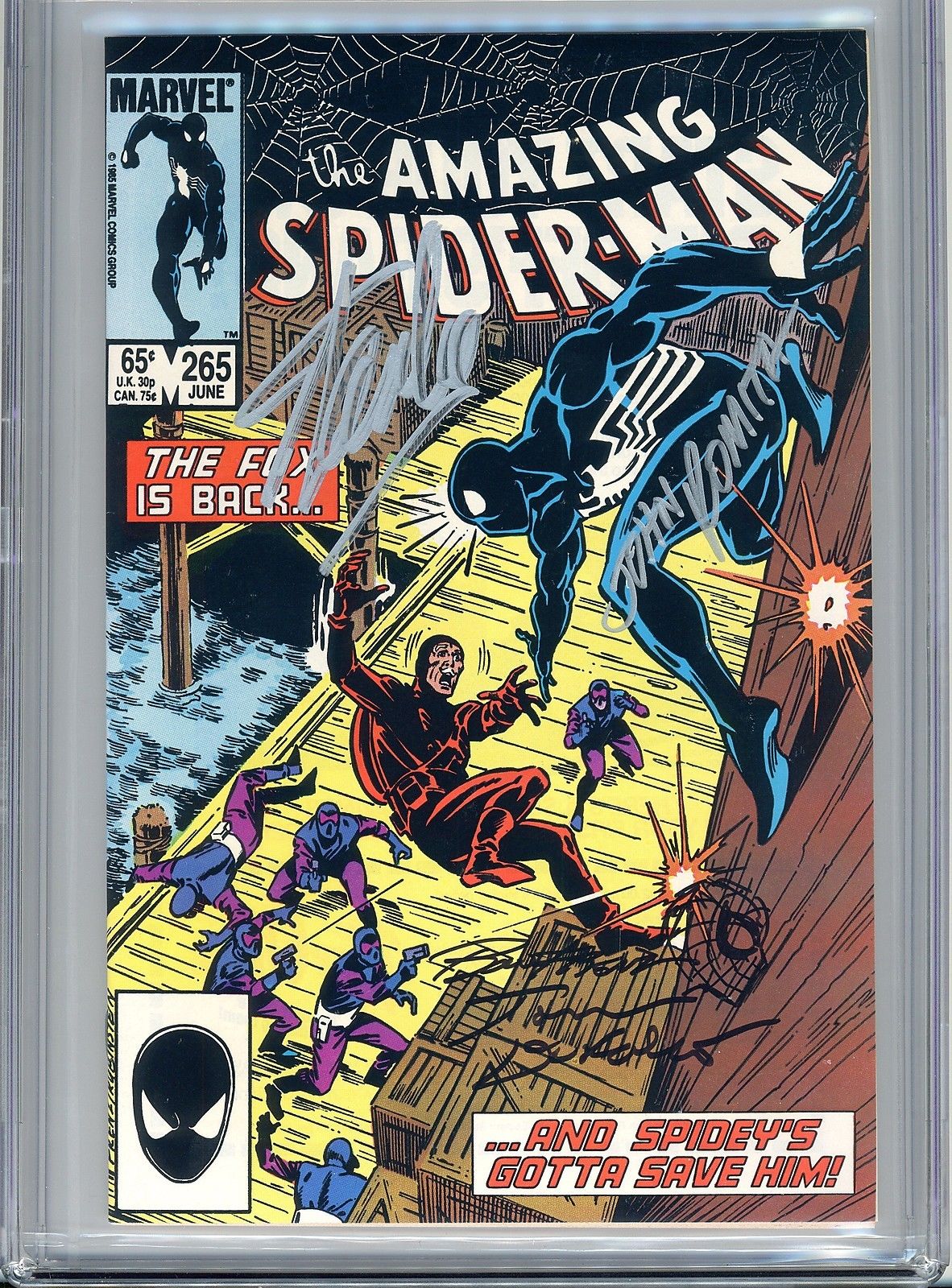 Amazing Spider-Man 265 CGC 9.8 SS Stan Lee Frenz DeFalco Romita 1st Silver Sable