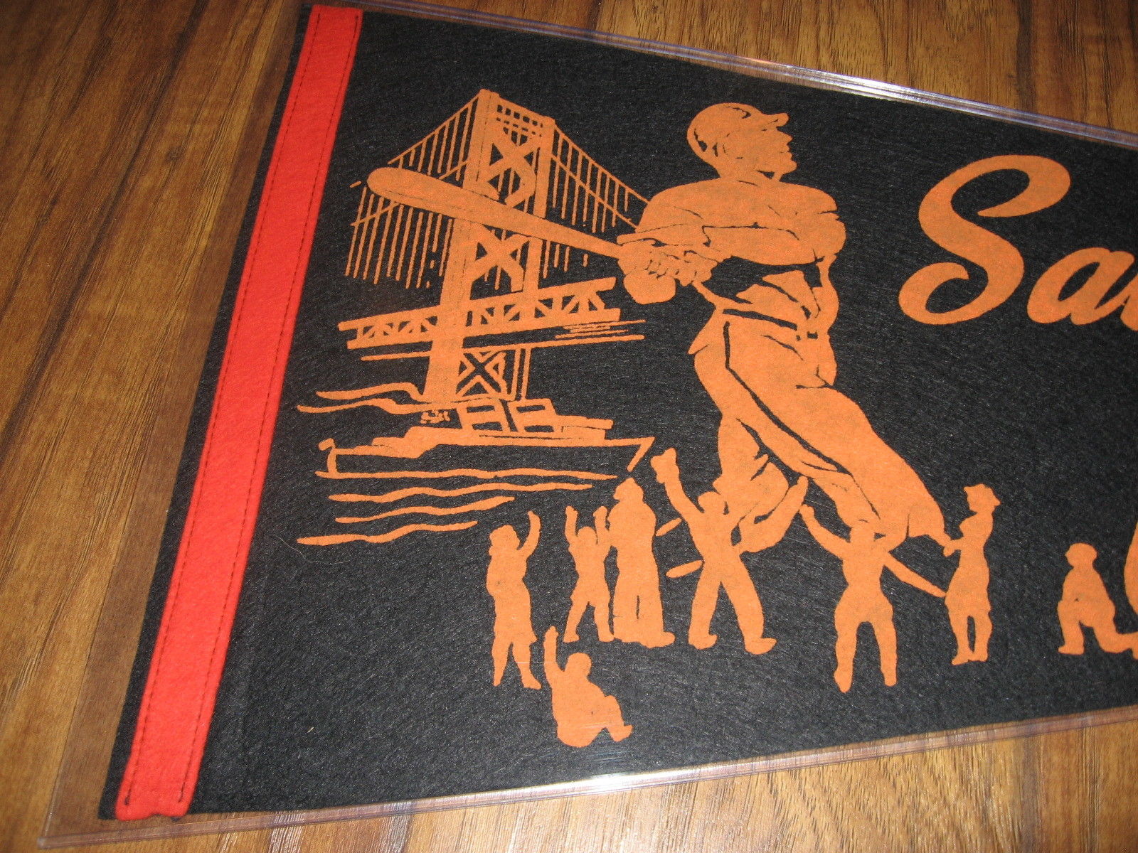 Vintage San Francisco Giants Baseball Team Souvenir Felt Pennant