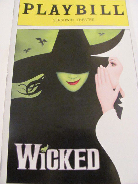 Wicked Playbill Broadway Musical Rachel Tucker NY Gershwin Theatre New York