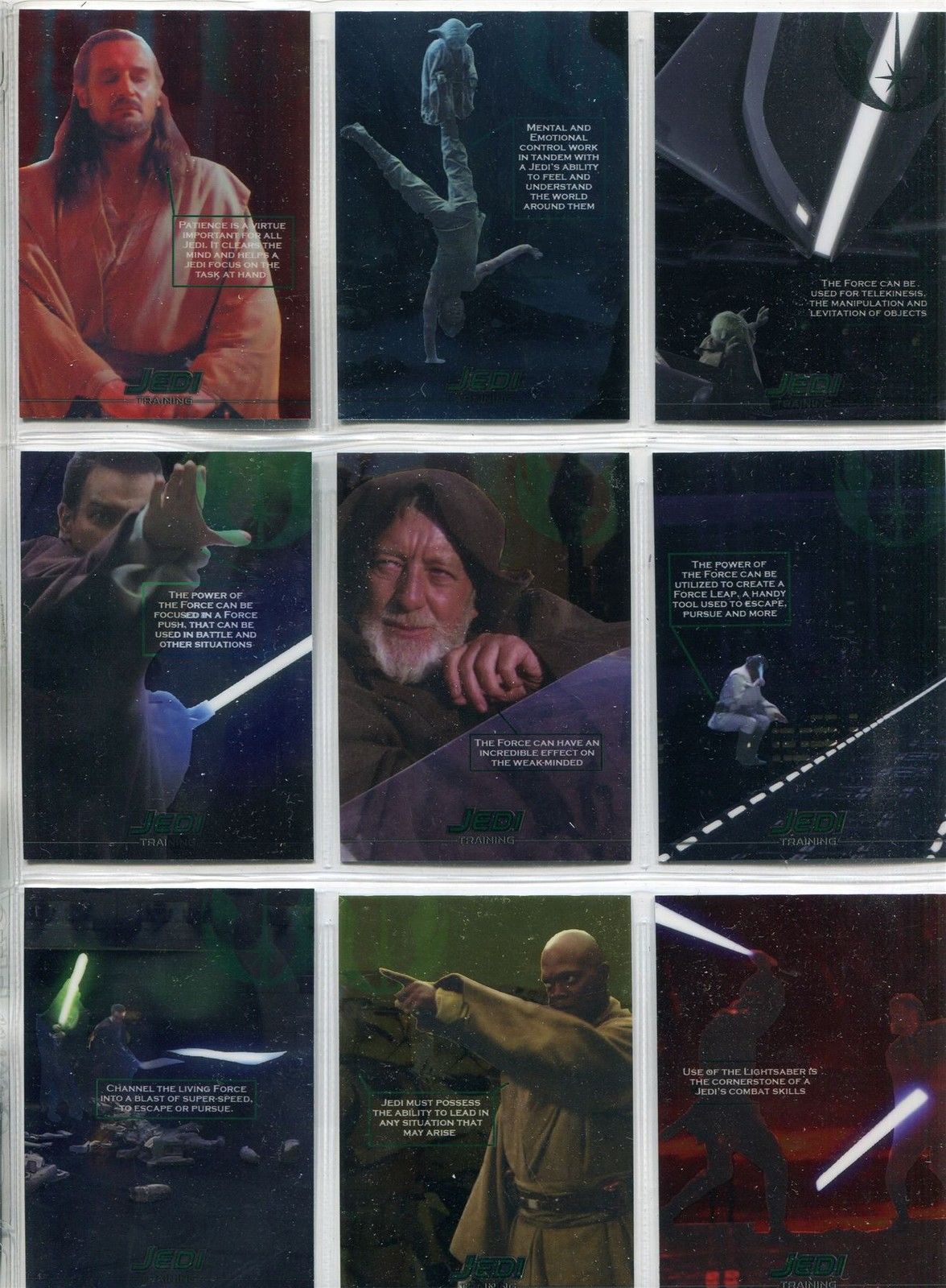 Star Wars Chrome Perspectives II Complete Jedi Training Chase Card Set #1-10