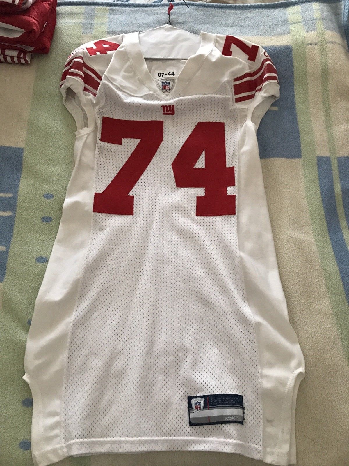 New York Giants Game Used Worn Authentic Jersey Size 44 From 2007 Season