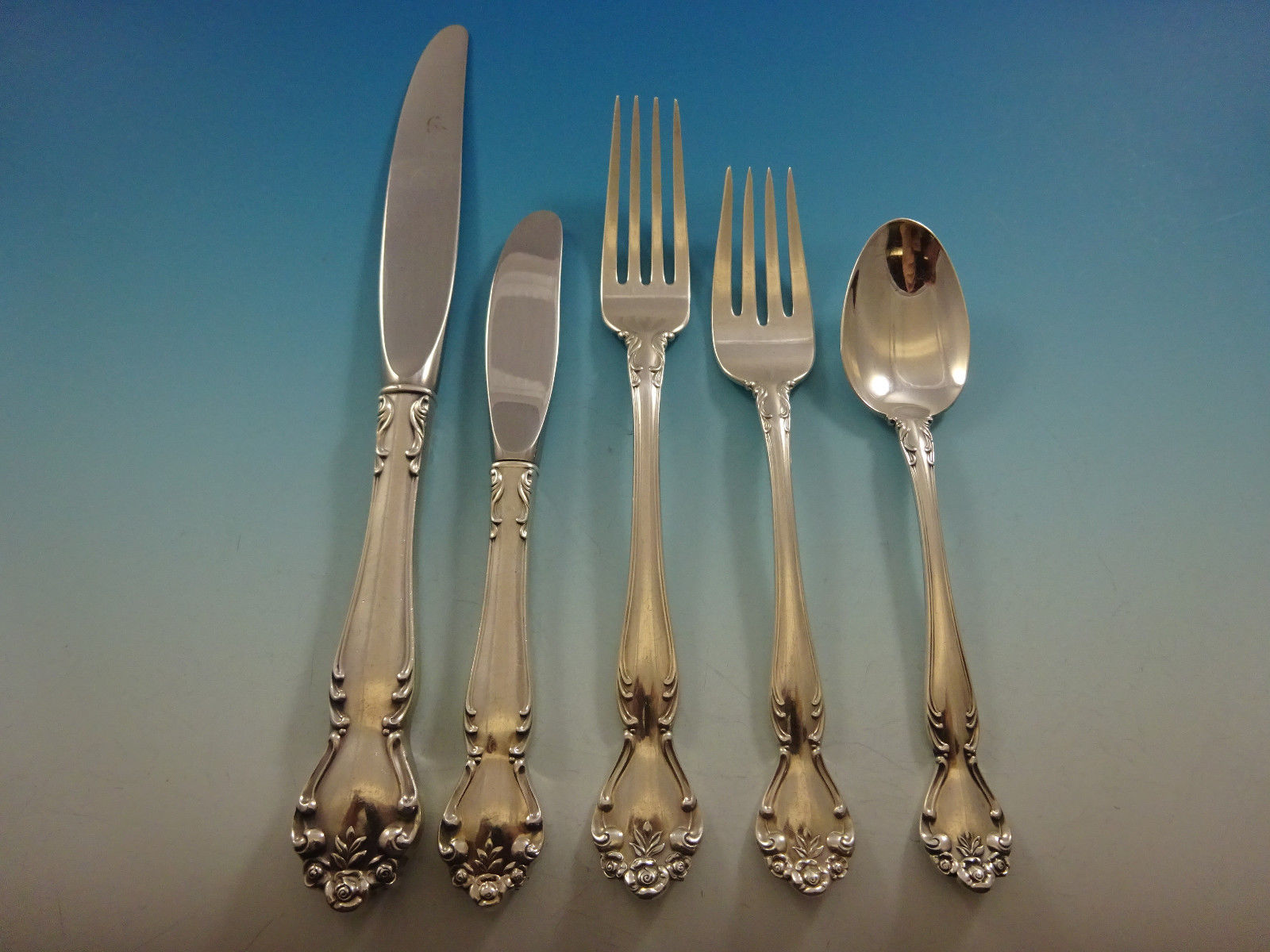 Secret Garden by Gorham Sterling Silver Flatware Set For 8 Service 48 Pieces