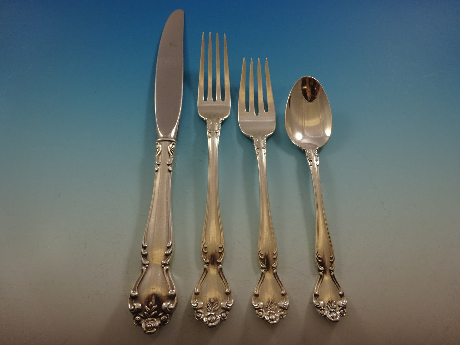 Secret Garden by Gorham Sterling Silver Flatware Set For 8 Service 48 Pieces