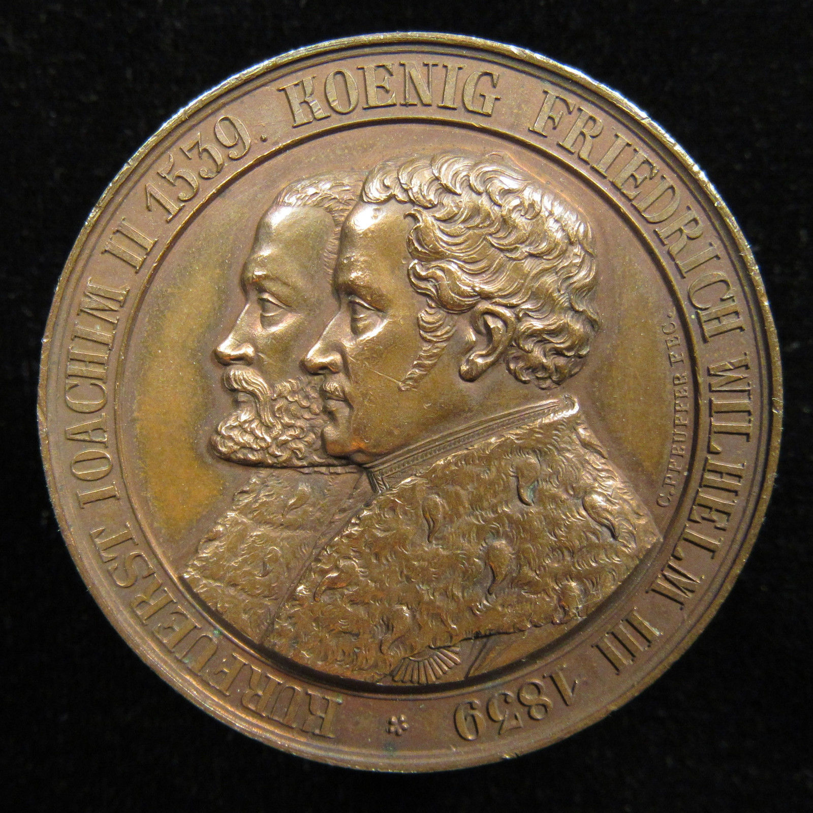 Reformation 1839 Ref. in Brandenburg Large Bronze Medal 45mm Whiting 699