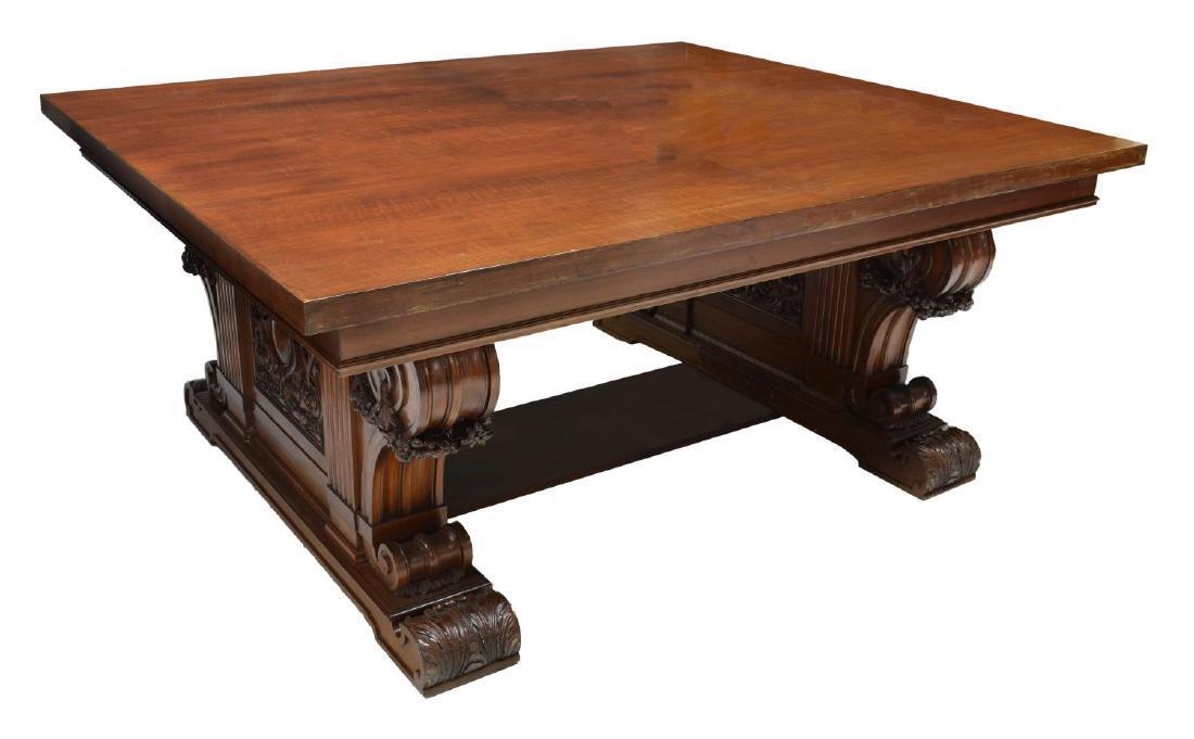 MAHOGANY DINING TABLE, early 1900s