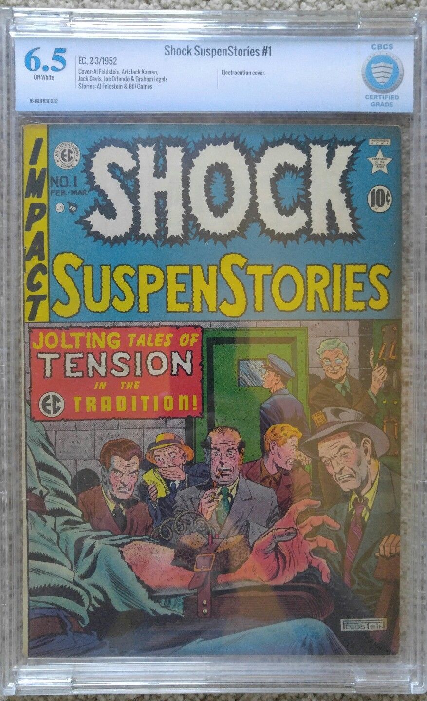 SHOCK SUSPENSTORIES #1 CBCS 6.5 FN+ EC 2-3/1952