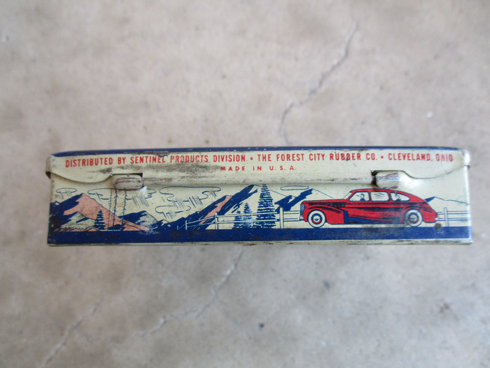 vintage Mobil Gas First Aid Kit Tin Advertising Box Gas Oil