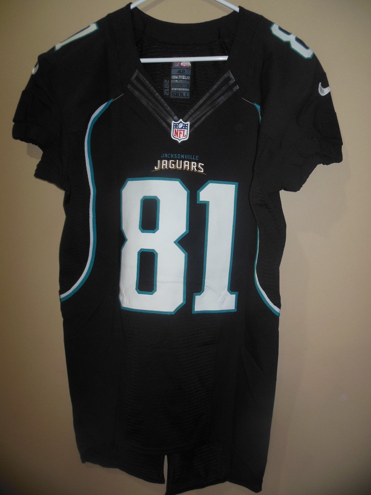 2013 JACKSONVILLE JAGUARS GAME USED FOOTBALL JERSEY