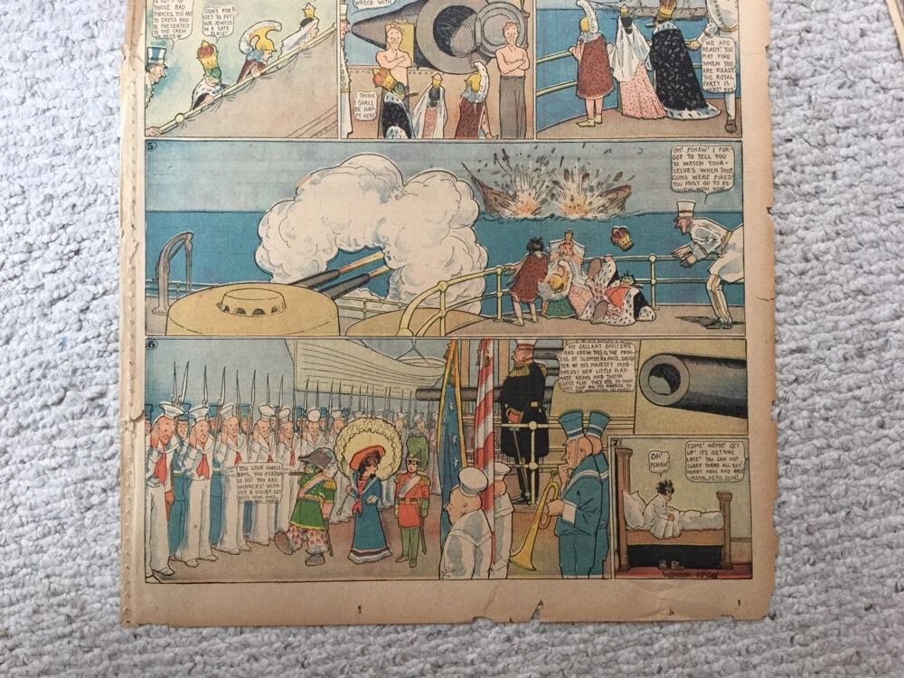 Wonderful Little Nemo In Slumberland Comic Page From Apr 1907 Good Condition.