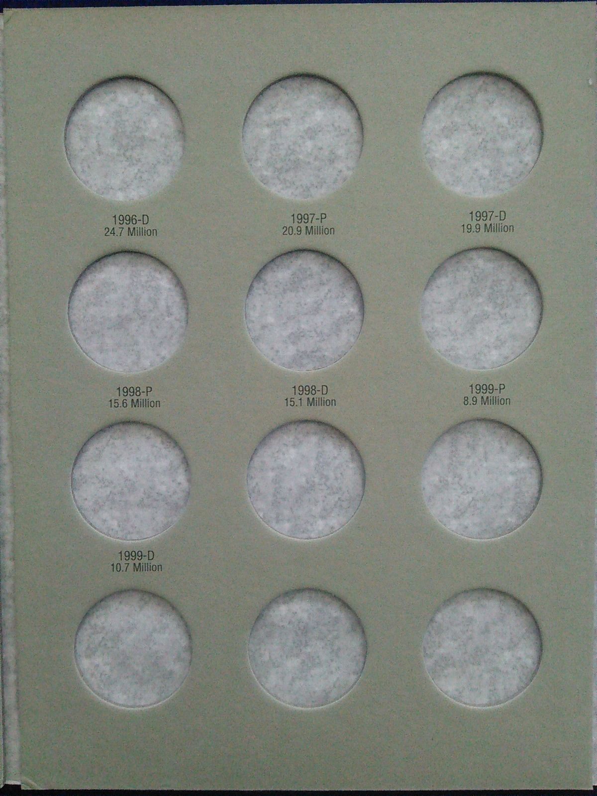 HE Harris Kennedy Half Dollar 1985 - 1999 Coin Folder,  Album Book #2697