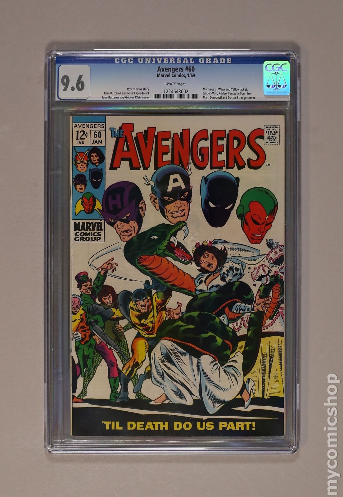 Avengers (1963 1st Series) #60 CGC 9.6 1224643002