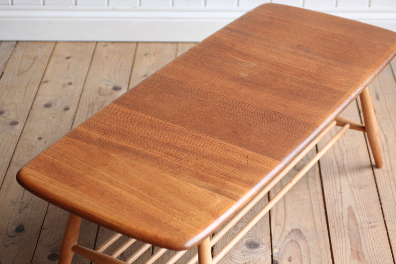 Vintage Retro Ercol Elm Coffee Table Mid Century