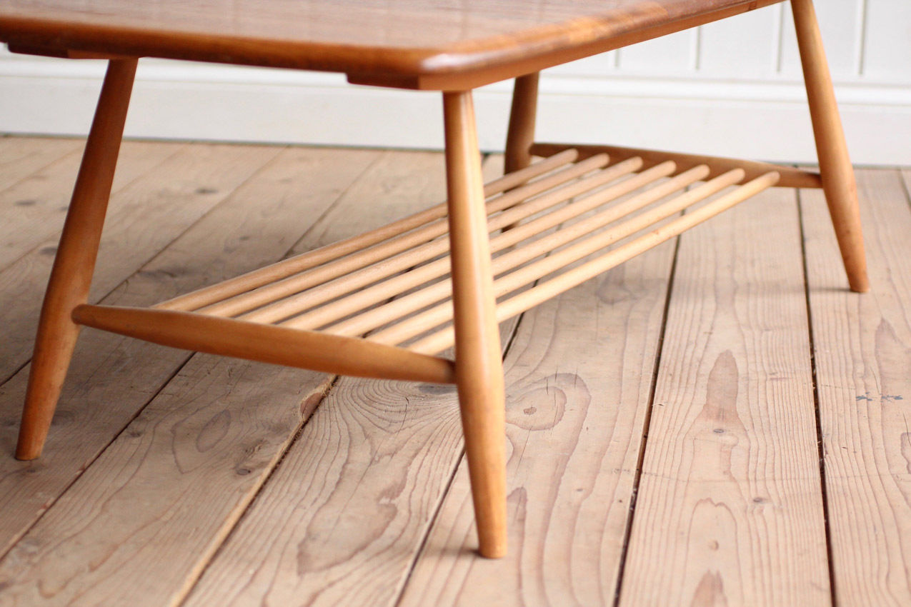 Vintage Retro Ercol Elm Coffee Table Mid Century