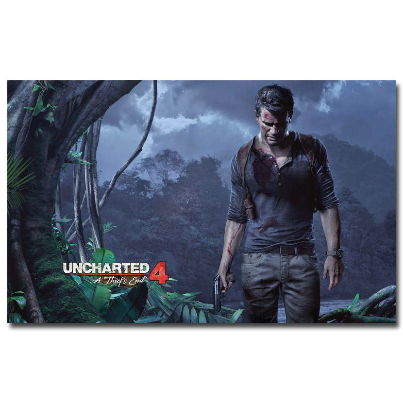 Uncharted 4 Hot Game Art Silk Canvas Poster Print 12x18 24x36inch 007