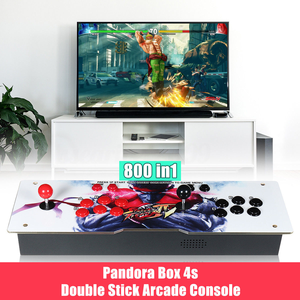 Pandora Box 4S 2Players Home Arcade Video Game Console 800 in 1 HD Classic Games