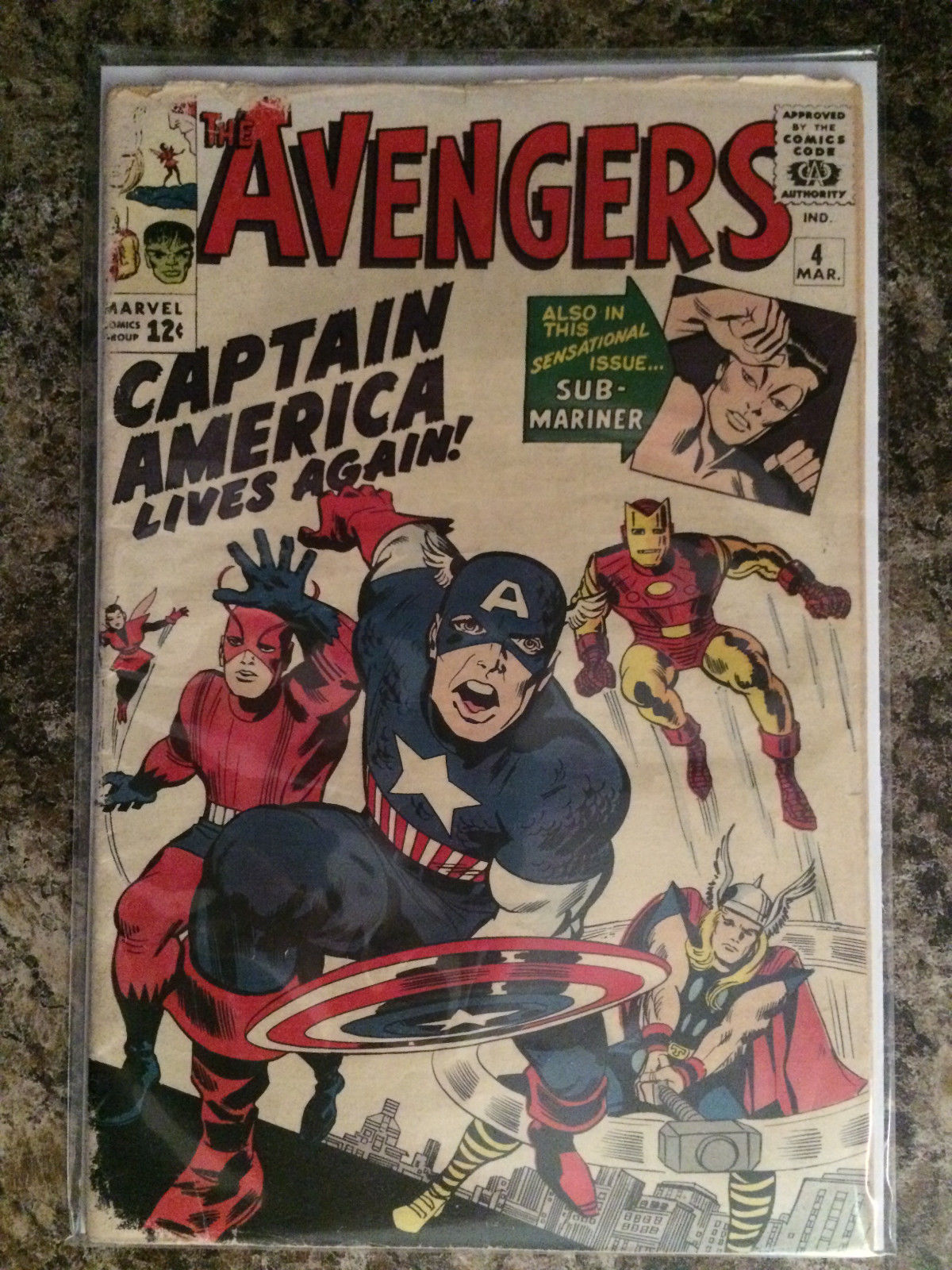 Marvel THE AVENGERS Volume 1 (1964) #4 Appearance of Captain America