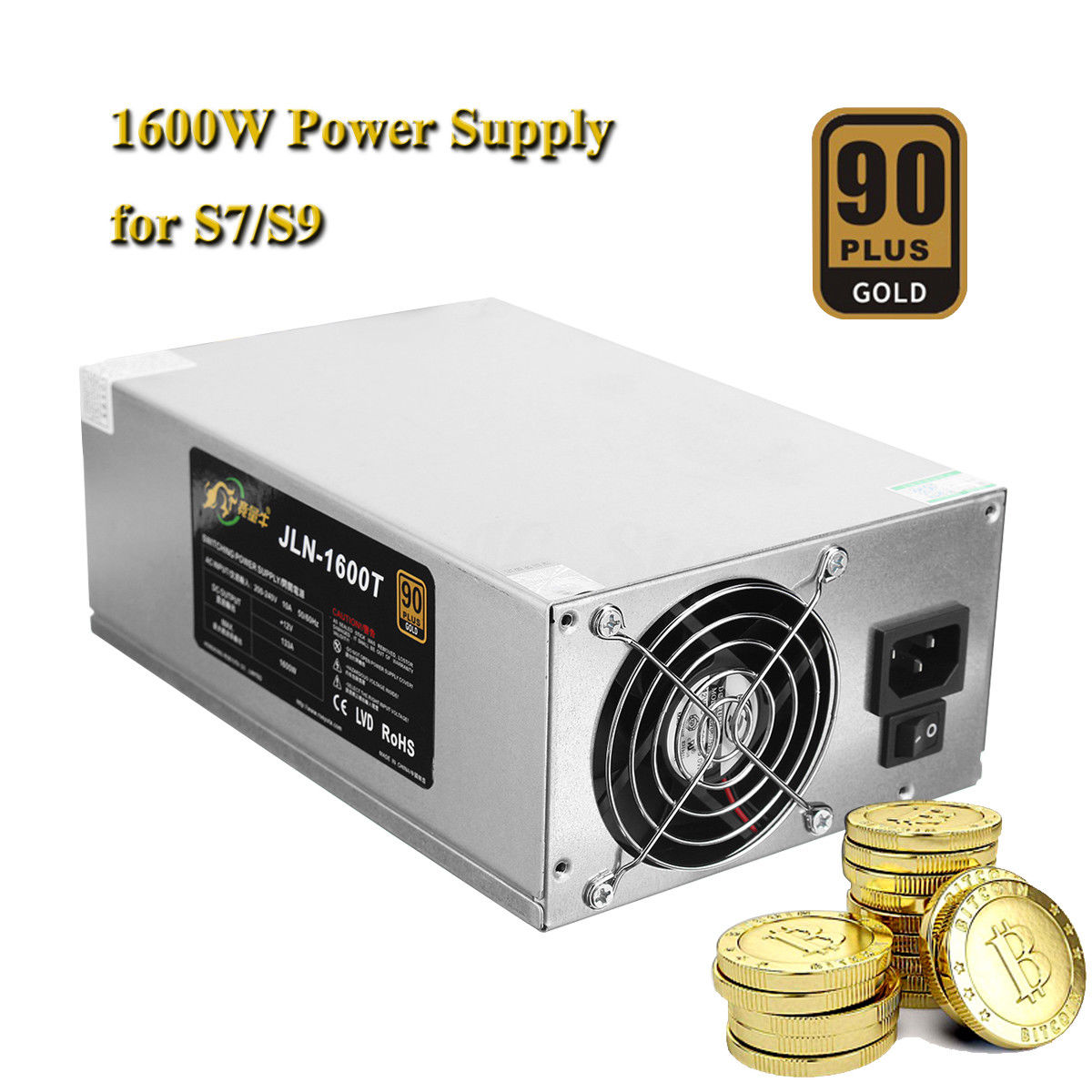 1600w 90 Plus Mining Machine Miner Power Supply For Eth Rig Bitcoin Miner S7 S9