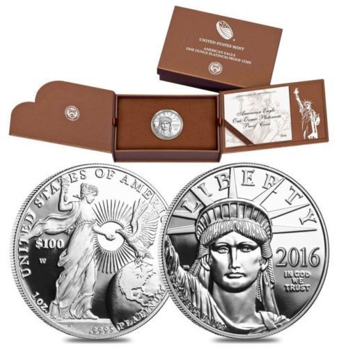 2016 PLATINUM AMERICAN EAGLE - 1 OZ. PROOF COIN - IN ORIGINAL MINT PACKAGING