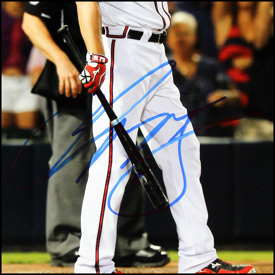 CHIPPER JONES AUTOGRAPHED SIGNED 11X14 PHOTO PICTURE BASEBALL BRAVES BECKETT COA