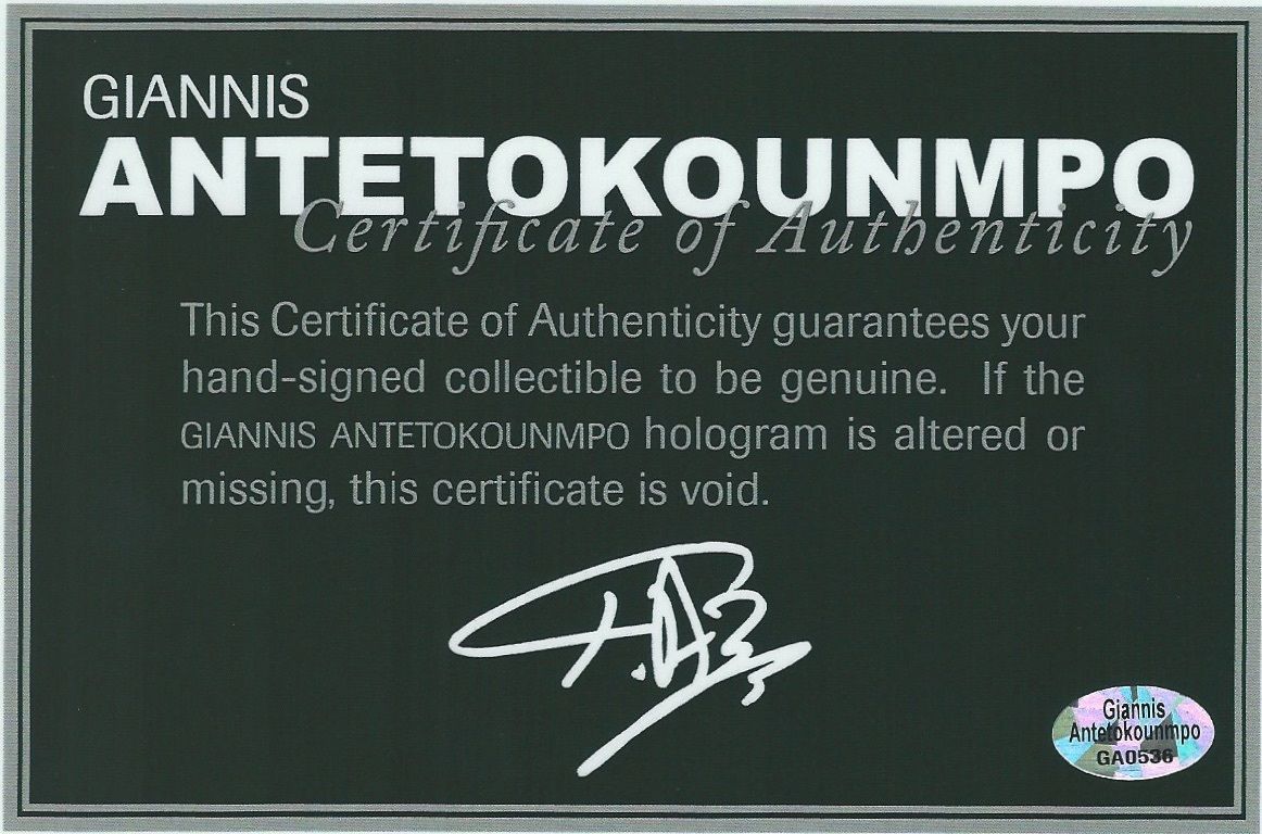 Giannis Antetokounmpo signed 8x10 autographed NBA auto photo (Antetokounmpo COA)