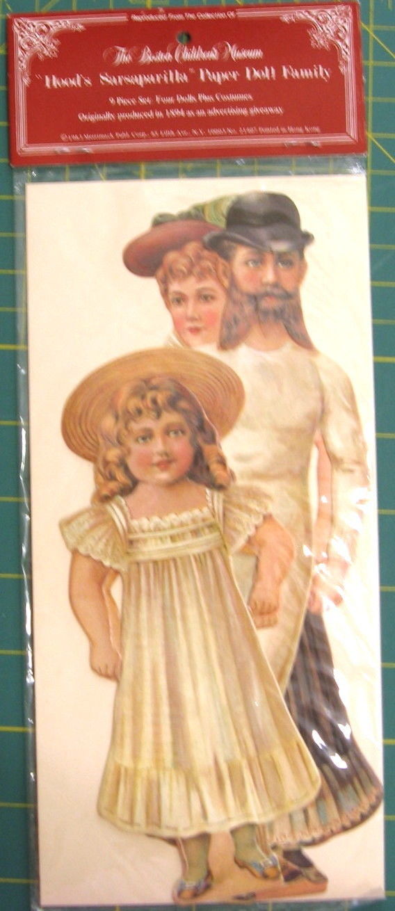 "Hood's Sarsaparilla" Paper Doll Family, Boston Childrens Museum- Uncut