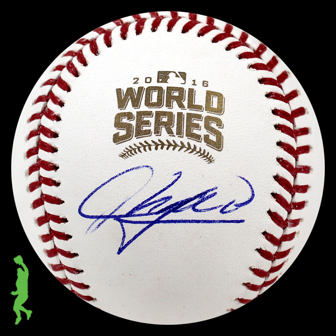 AROLDIS CHAPMAN AUTOGRAPHED SIGNED 2016 WORLD SERIES BASEBALL BALL CUB JSA COA