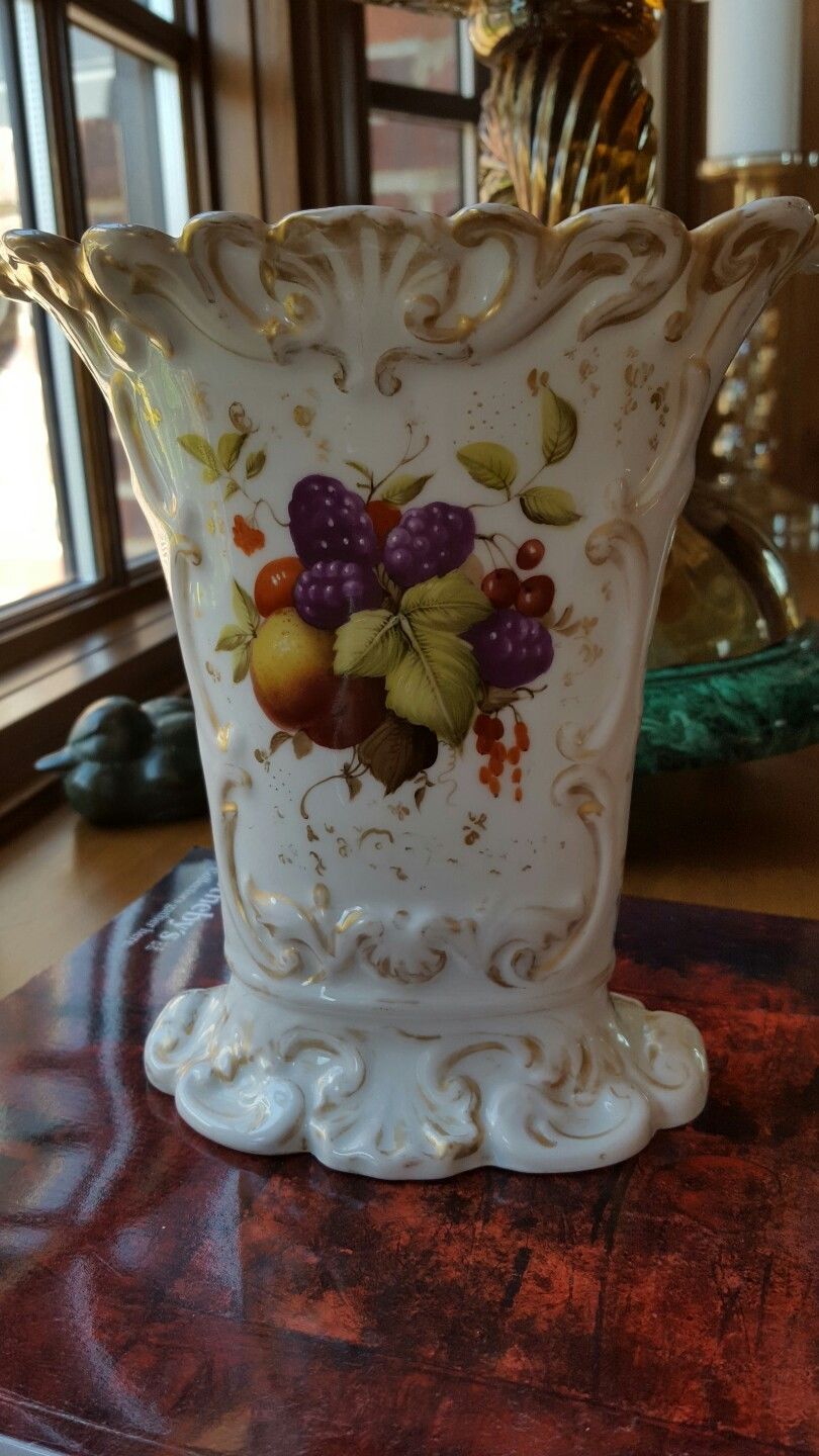 Antique Russian Imperial porcelain vase Popov manufactory mid 19th century