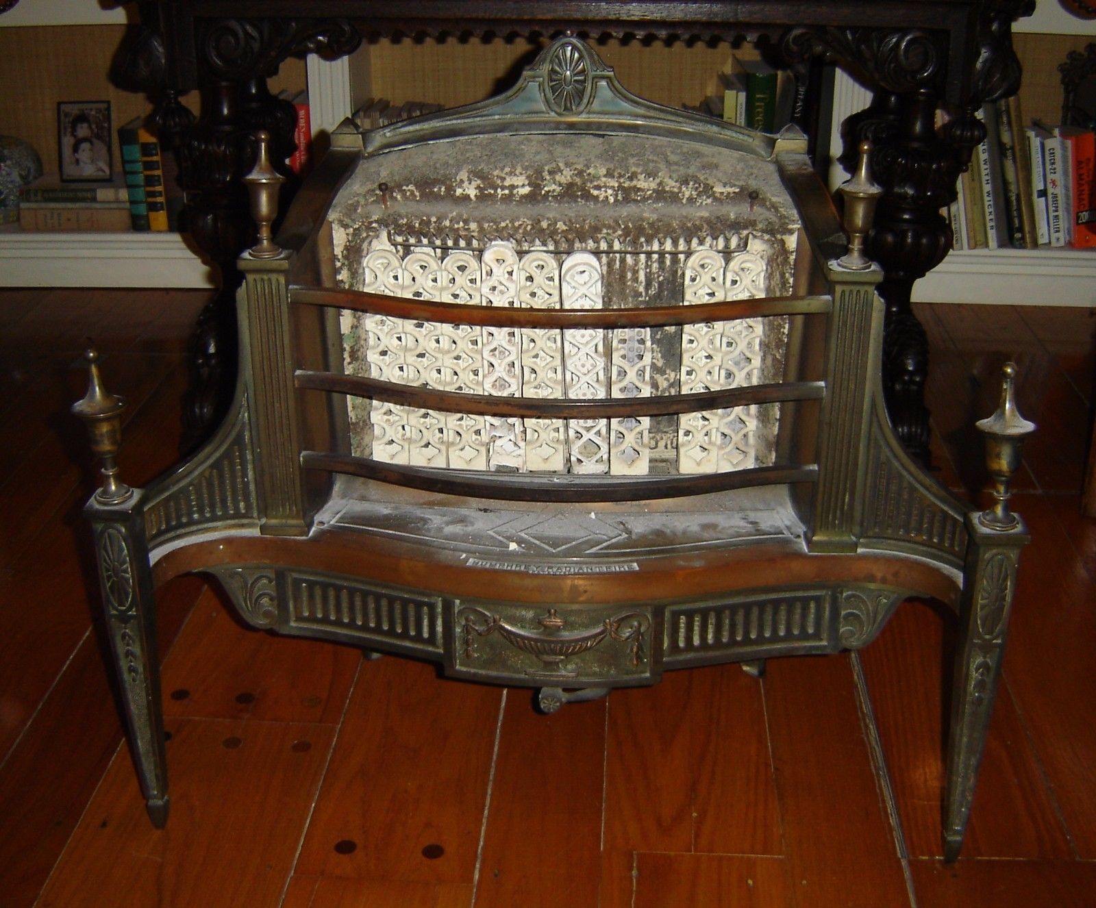 Antique Humphrey Radiantfire Bronze Heater Federal Style For Fireplace C.1910.