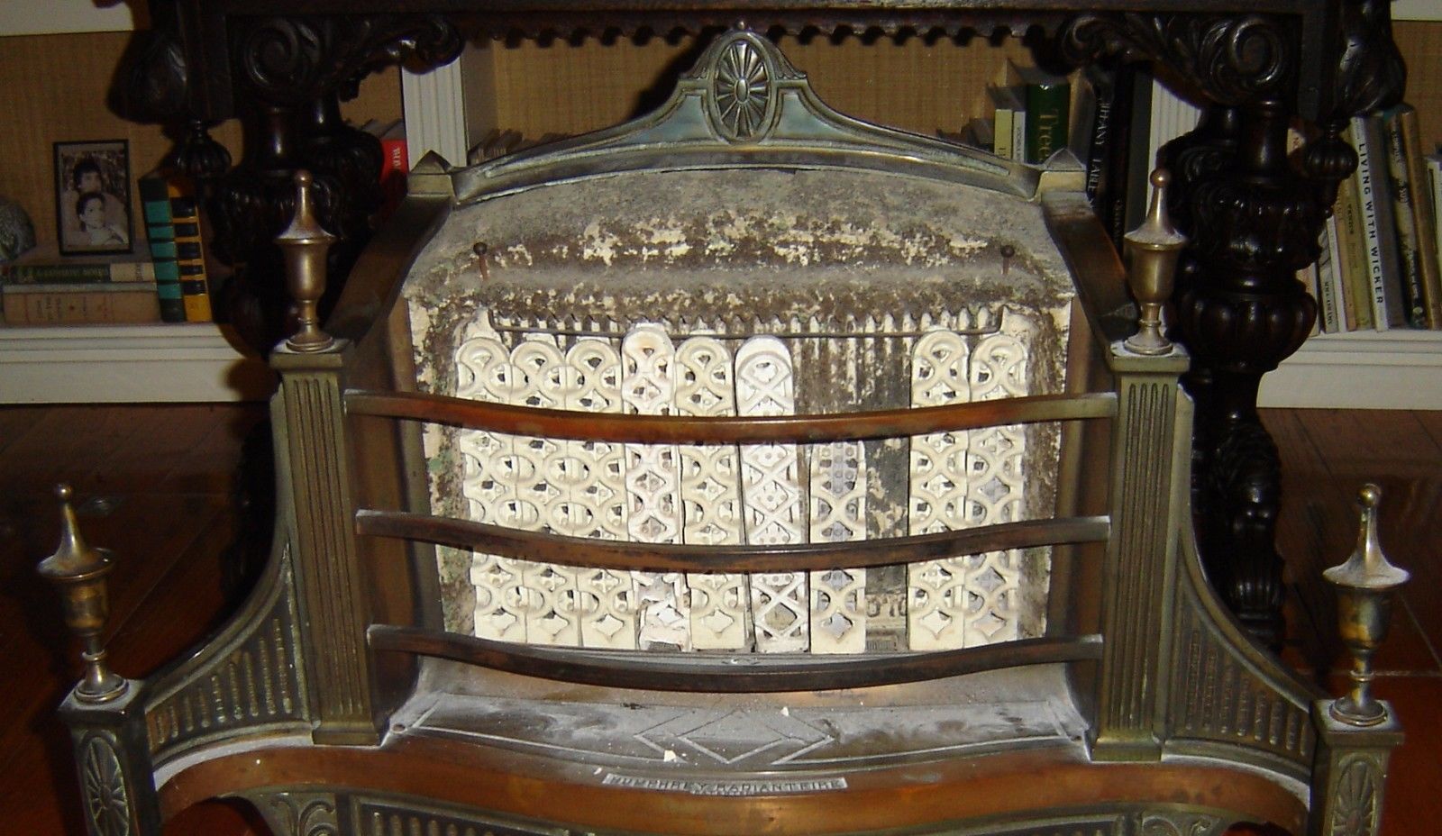 Antique Humphrey Radiantfire Bronze Heater Federal Style For Fireplace C.1910.