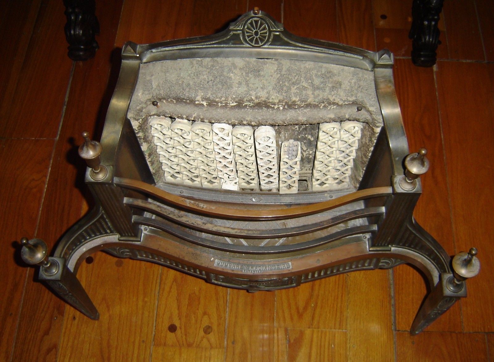 Antique Humphrey Radiantfire Bronze Heater Federal Style For Fireplace C.1910.