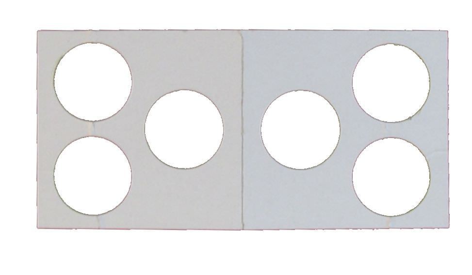 3 Hole - Penny/Cent Guardhouse 2x2 Mylar/Cardboard Coin Flips, 50 pk