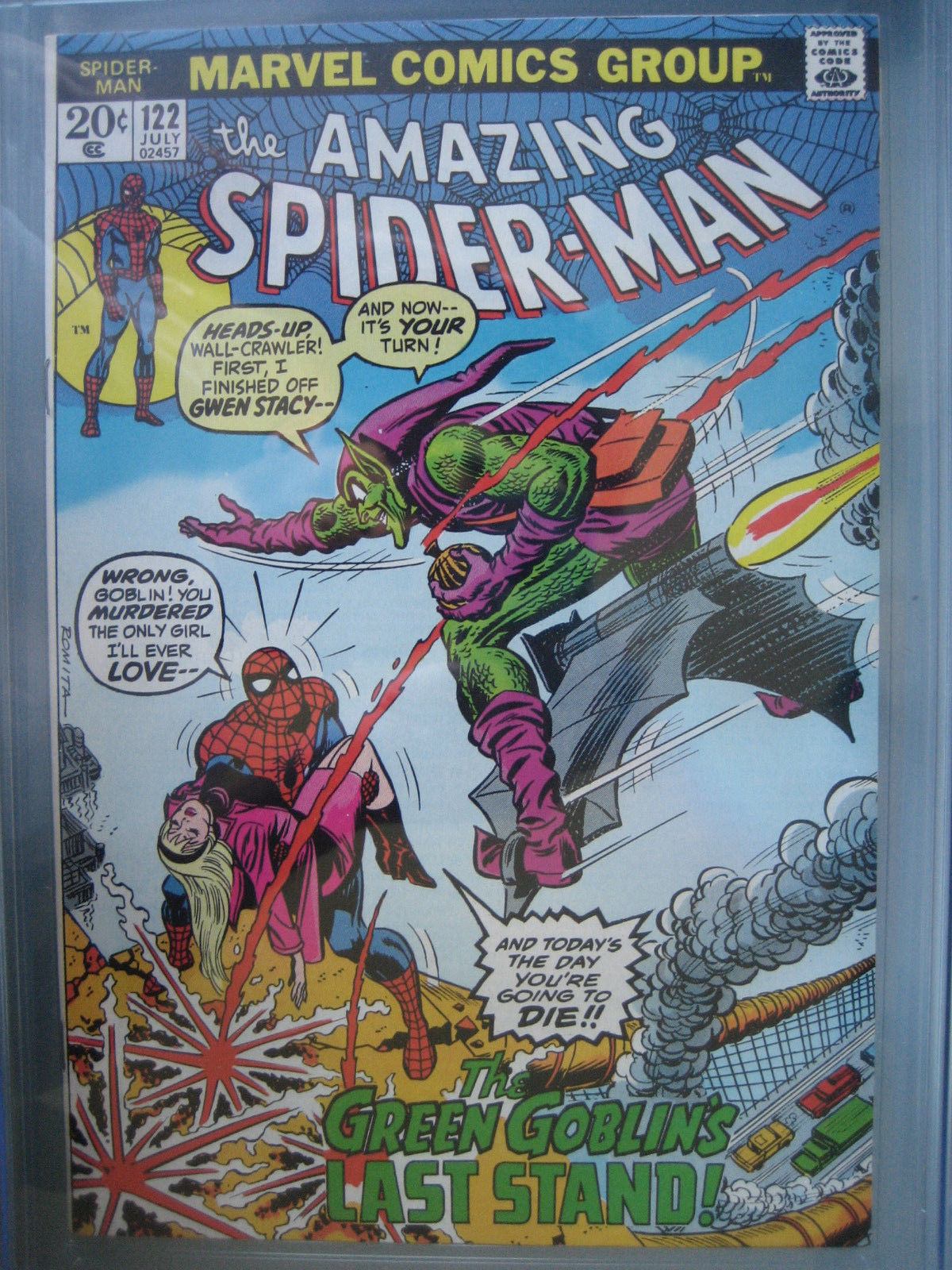 Amazing Spider-Man #122 CGC 9.6 White **Death Green Goblin** Marvel Comics 1973