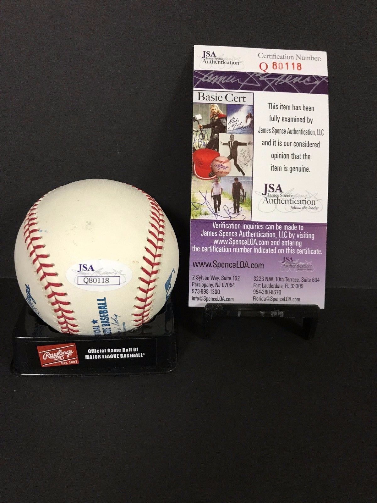 Mike Mussina Signed Auto Autographed ROMLB Baseball JSA COA New York Yankees