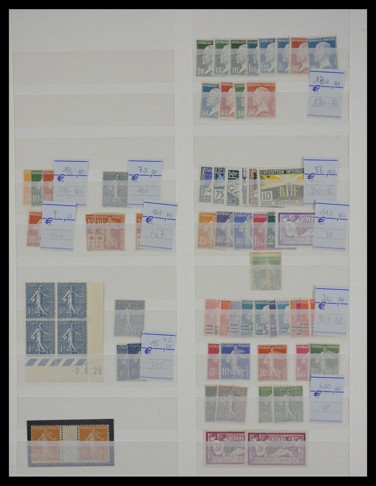 Lot 27615 Collection stamps of France 1849-1960.