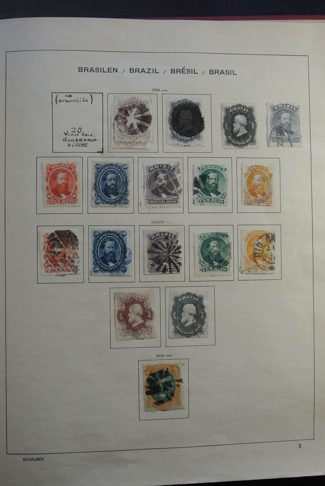 Lot 26001 Collection stamps of Brazil 1843-1966.