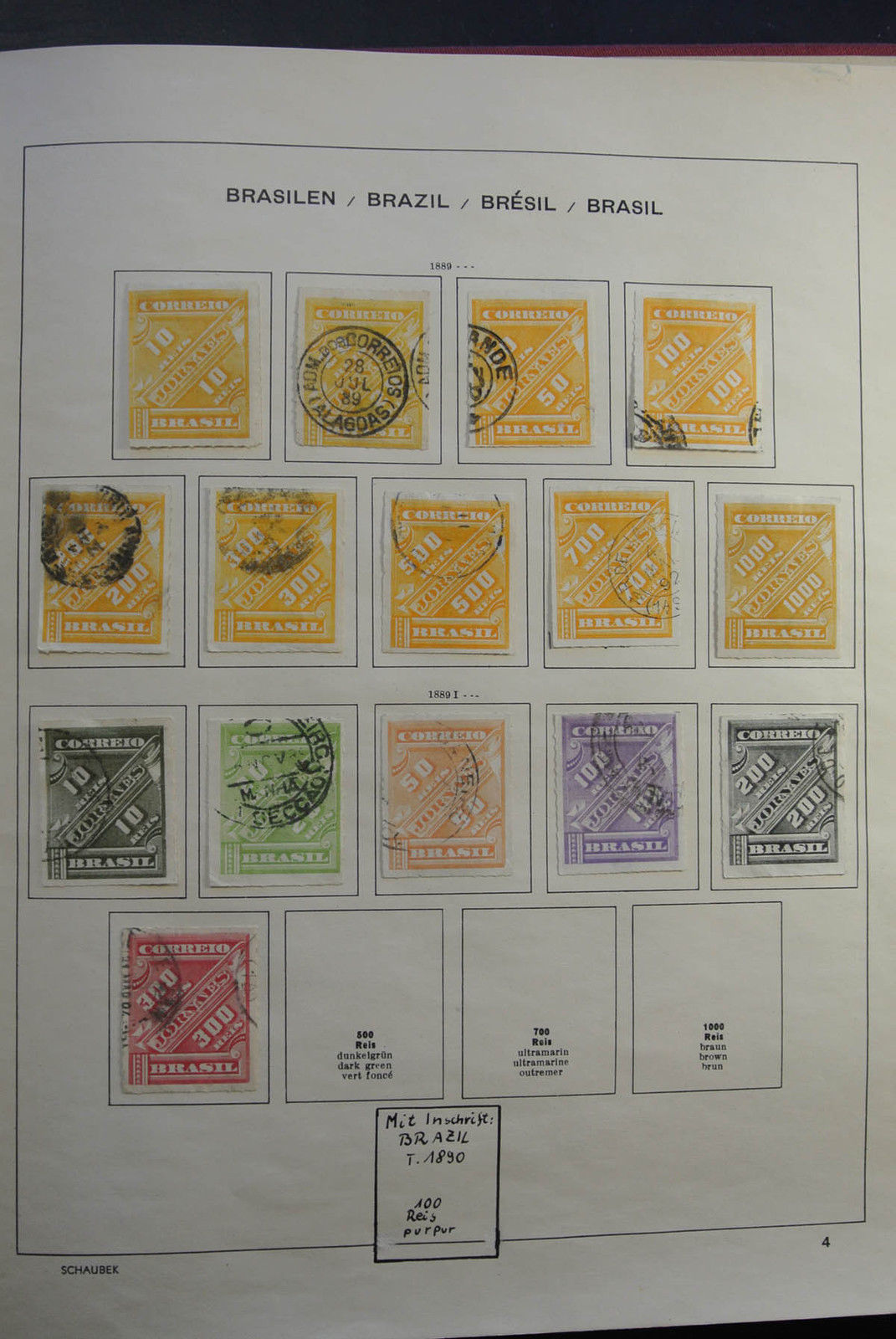 Lot 26001 Collection stamps of Brazil 1843-1966.