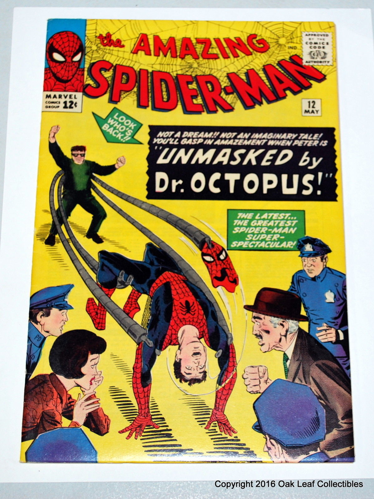 Amazing Spiderman 12 Marvel Comic Book 1964 Spidey UNMASKED! VF-NM