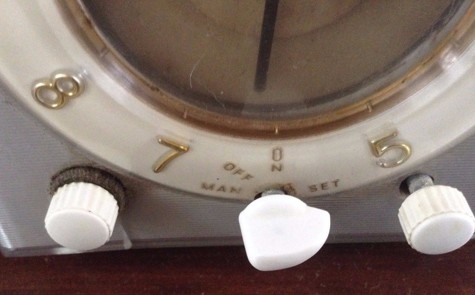 Antique VTG General Electric Range Timer With Light Stove Top Oven White Chrome