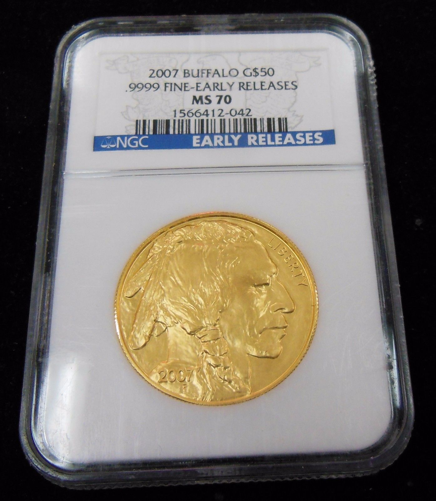 2007 US Gold Buffalo 1 oz .9999 Fine NGC MS70 Early Release