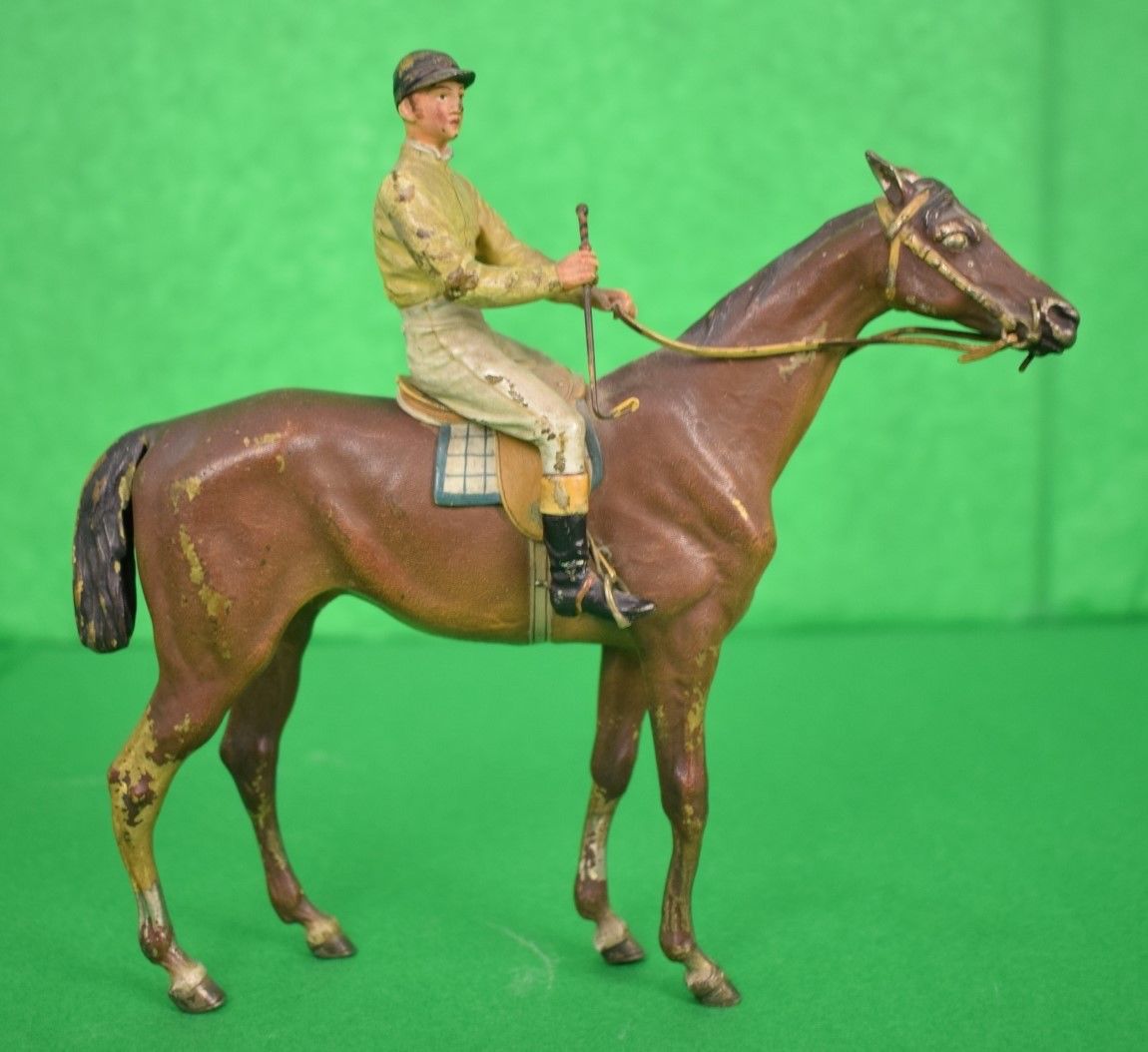 Vienna/ Austrian Bronze Jockey Up on Racehorse