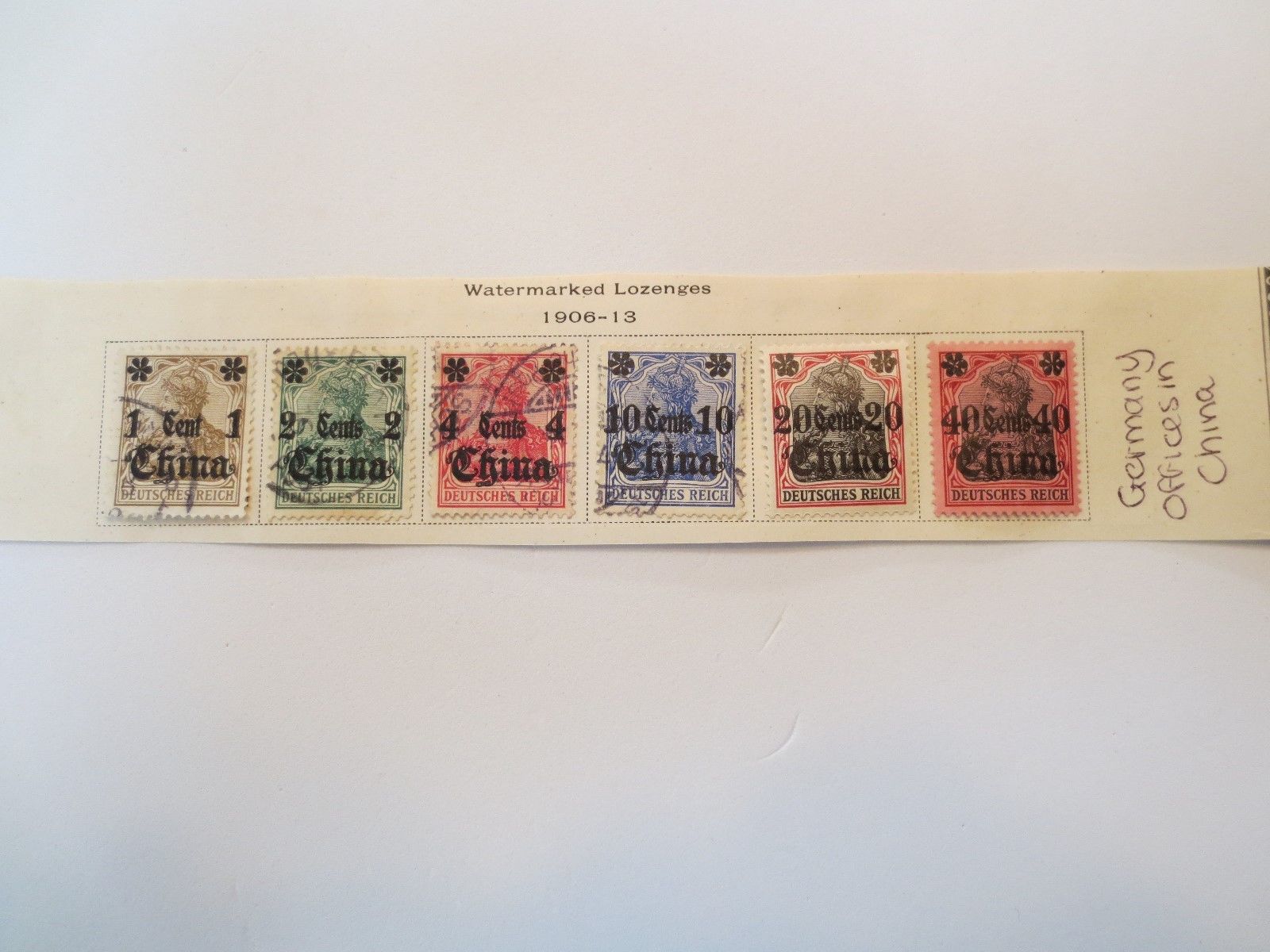 GERMANY 1906-13 OFFICES IN CHINA Overprint Surcharged Lot of 4UH  & 2MH Stamps