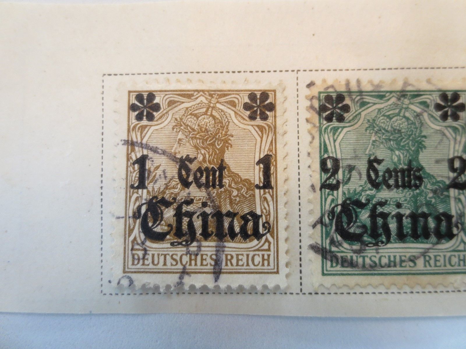 GERMANY 1906-13 OFFICES IN CHINA Overprint Surcharged Lot of 4UH  & 2MH Stamps