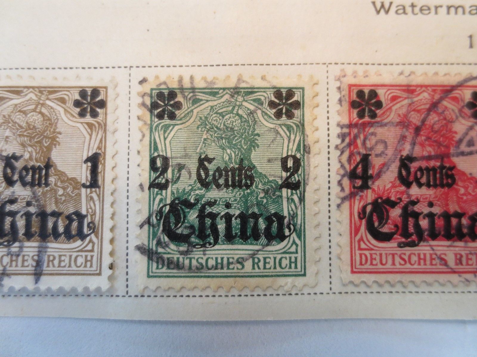 GERMANY 1906-13 OFFICES IN CHINA Overprint Surcharged Lot of 4UH  & 2MH Stamps